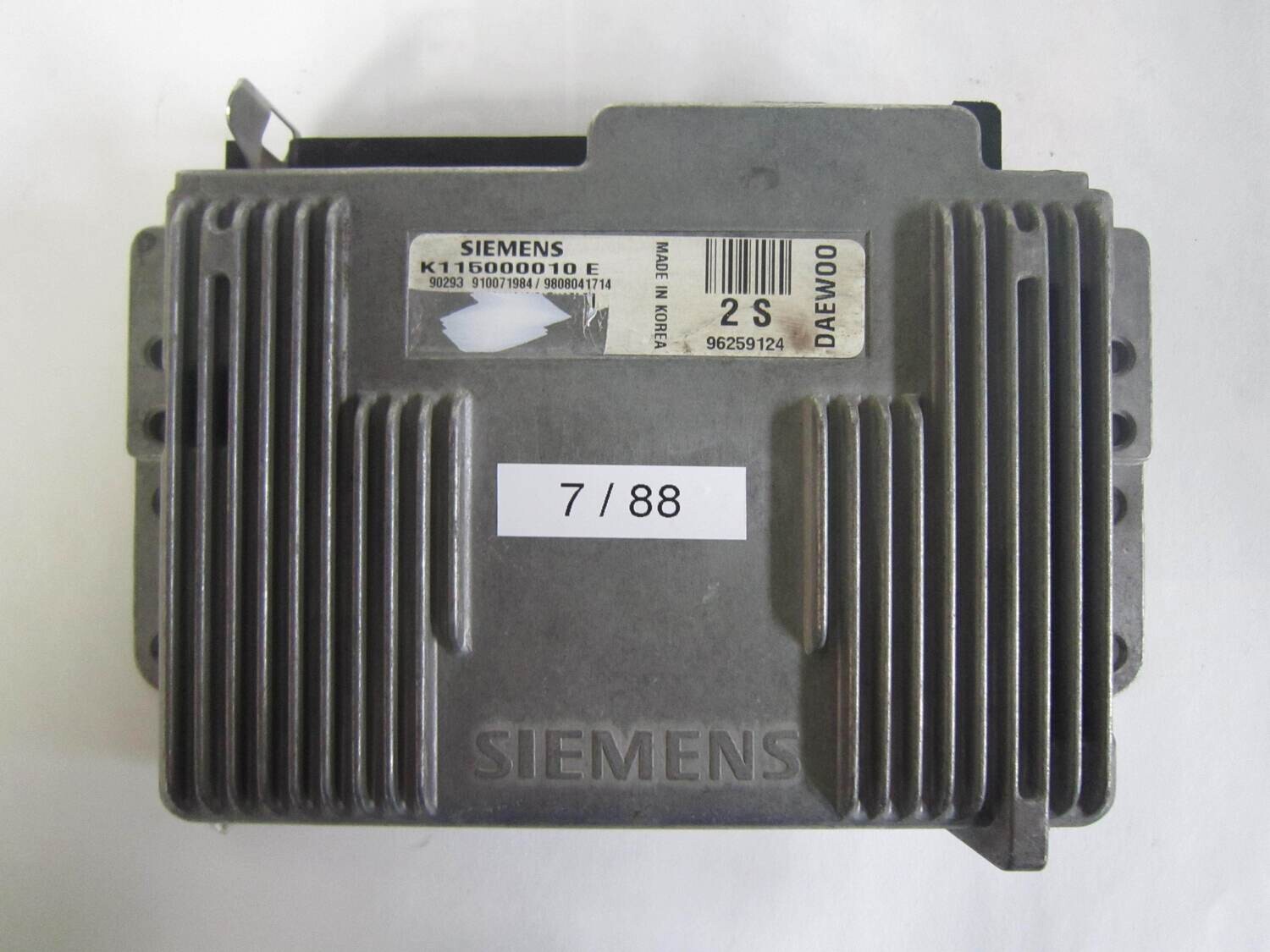 7-88 Centralina Motore Siemens K115000010E K115000010 E 96259124  90293      CHEVROLET  MATIZ 0.8