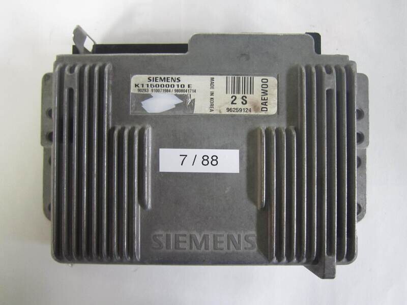 7-88 Centralina Motore Siemens K115000010E K115000010 E 96259124  90293      CHEVROLET  MATIZ 0.8