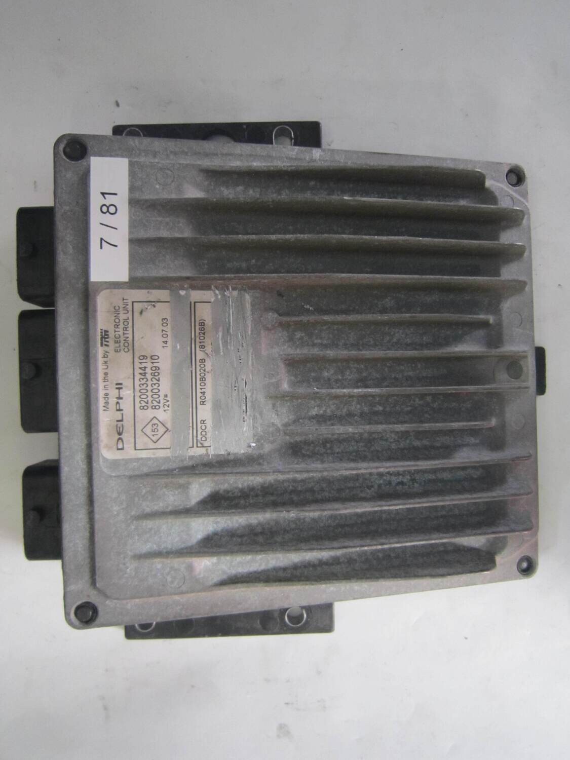 7-81 Centralina Motore Delphi  R0410B020B 8200334419  8200326910      NISSAN  MICRA 1.5 DCI