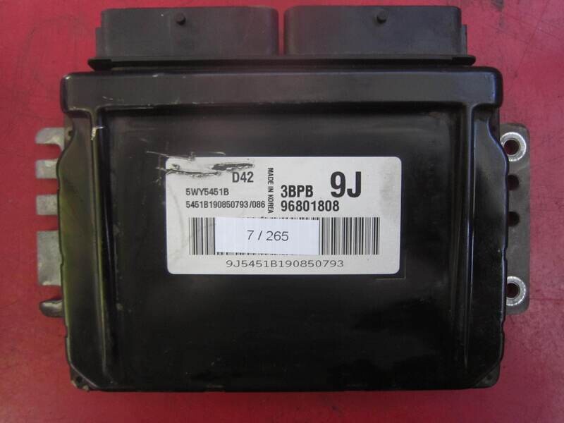 7-265 Centralina Motore Chevrolet 5WY5451B 96801808 3BPB 9J D42 Benzina VARIE 1.0