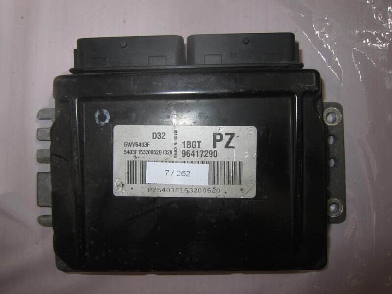 7-262 Centralina Motore Chevrolet 5WY5403F 96417290 1BGT PZ D32 Benzina MATIZ 0.8