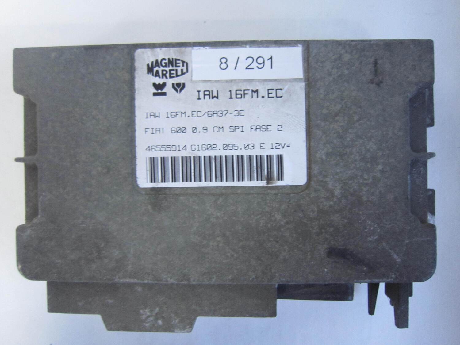 8-291 Centralina Motore Magneti Marelli IAW16FMEC IAW 16FM.EC 46534751  61602.095.02 6160209502     ALFA ROMEO / FIAT / LANCIA  600 0.9