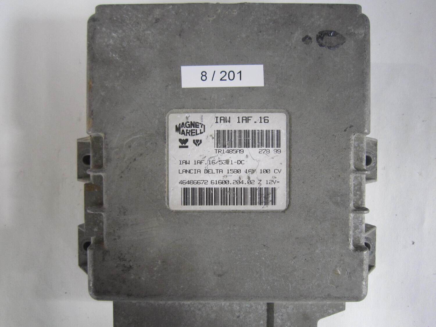 8-201 Centralina Motore Magneti Marelli IAW1AF16 IAW 1AF.16 46486672  61600.204.02 6160020402     ALFA ROMEO / FIAT / LANCIA  Delta 1.6 100CV