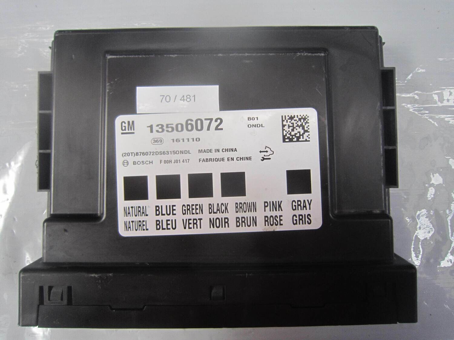 70-481 Centralina Modulo Confort GM 13506072   F 00H J01 417 161110   OPEL Benzina CORSA