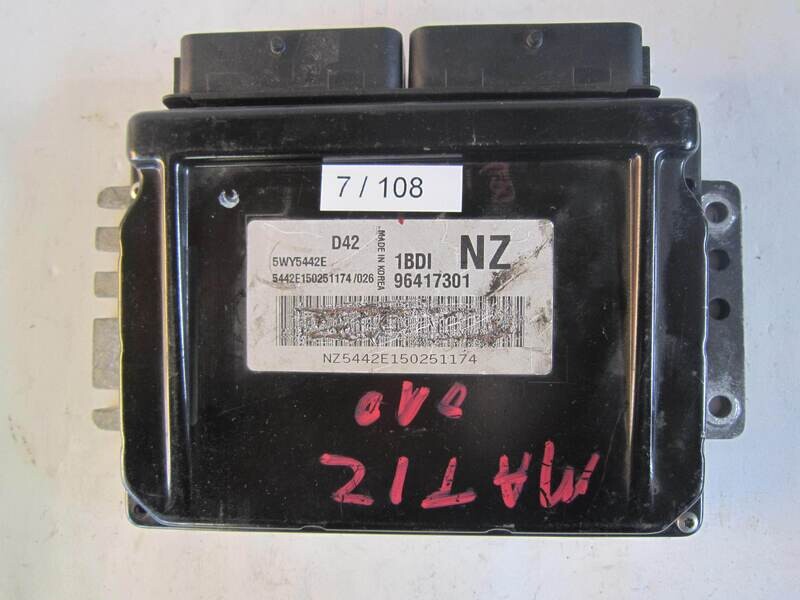 7-108 Centralina Motore Chevrolet 5WY5442E 96417301 1BDI Benzina MATIZ 0.8