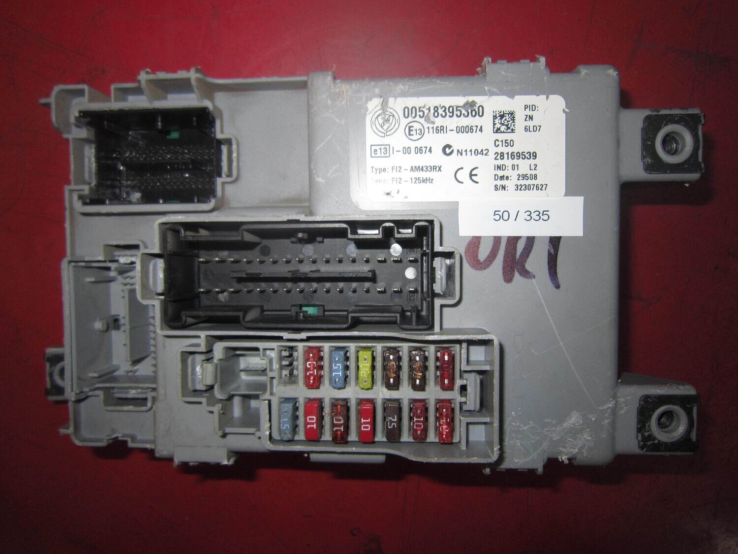 50-335 Body Computer Delphi 00518395360 28169539 ALFA ROMEO / FIAT / LANCIA Benzina 500