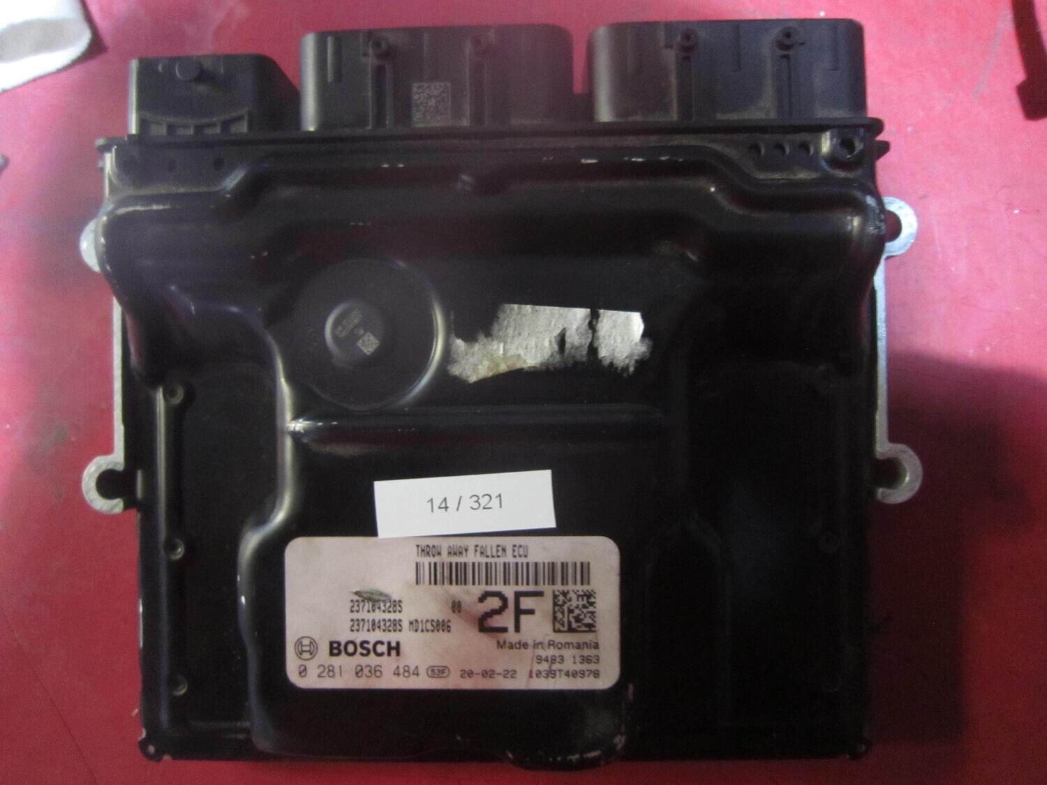 14-321 Centralina Motore Bosch 0 281 036 484 0281036484 237104328S 1039T40978   RENAULT Diesel KADJAR