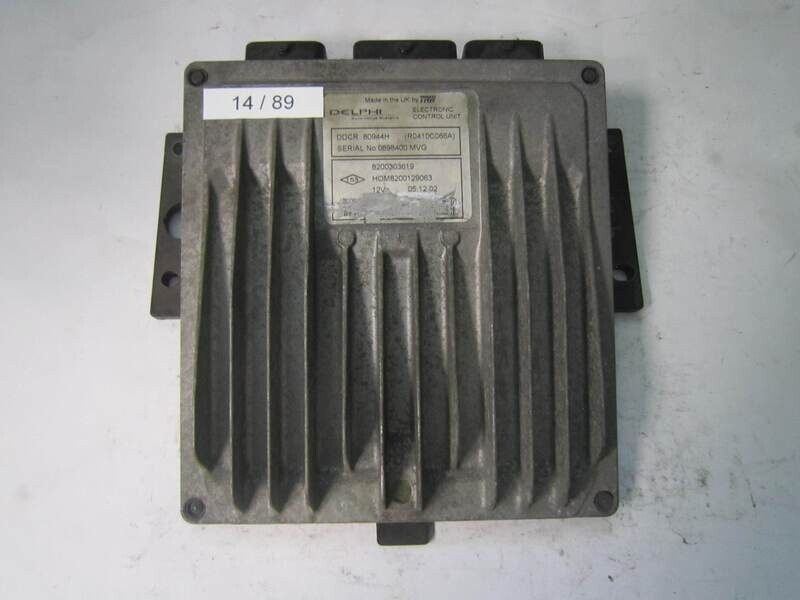 14-89 Centralina Motore Delphi  R0410C066A 8200303619 8200303619 HOM8200129063  DDCR 80944H DDCR80944H   RENAULT  CLIO 1.5 DCI