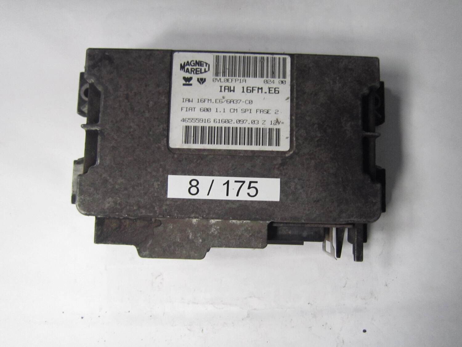 8-175 Centralina Motore Magneti Marelli 46555916 61602.097.03 6160209703 IAW 16FM.E6 ALFA ROMEO / FIAT / LANCIA Benzina 600 1.1
