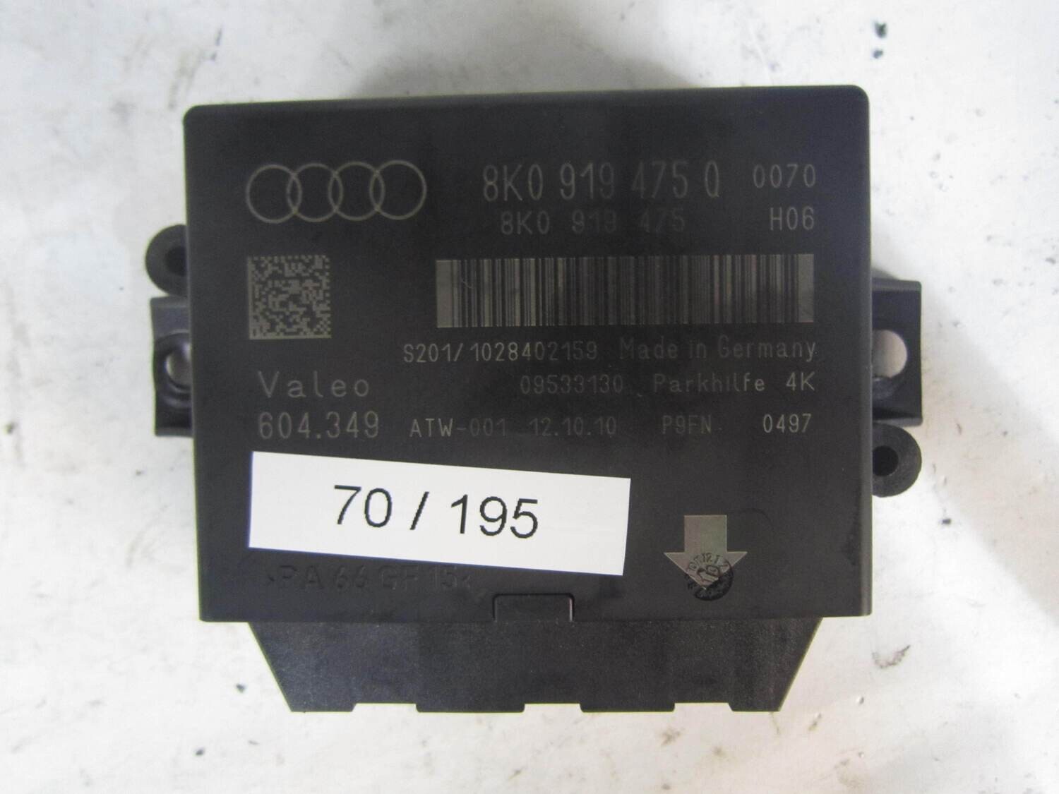 70-195 Centralina sensori parcheggio Valeo 8K0 919 475 0 8K09194750 604.349 ATW-001   AUDI  Q 5