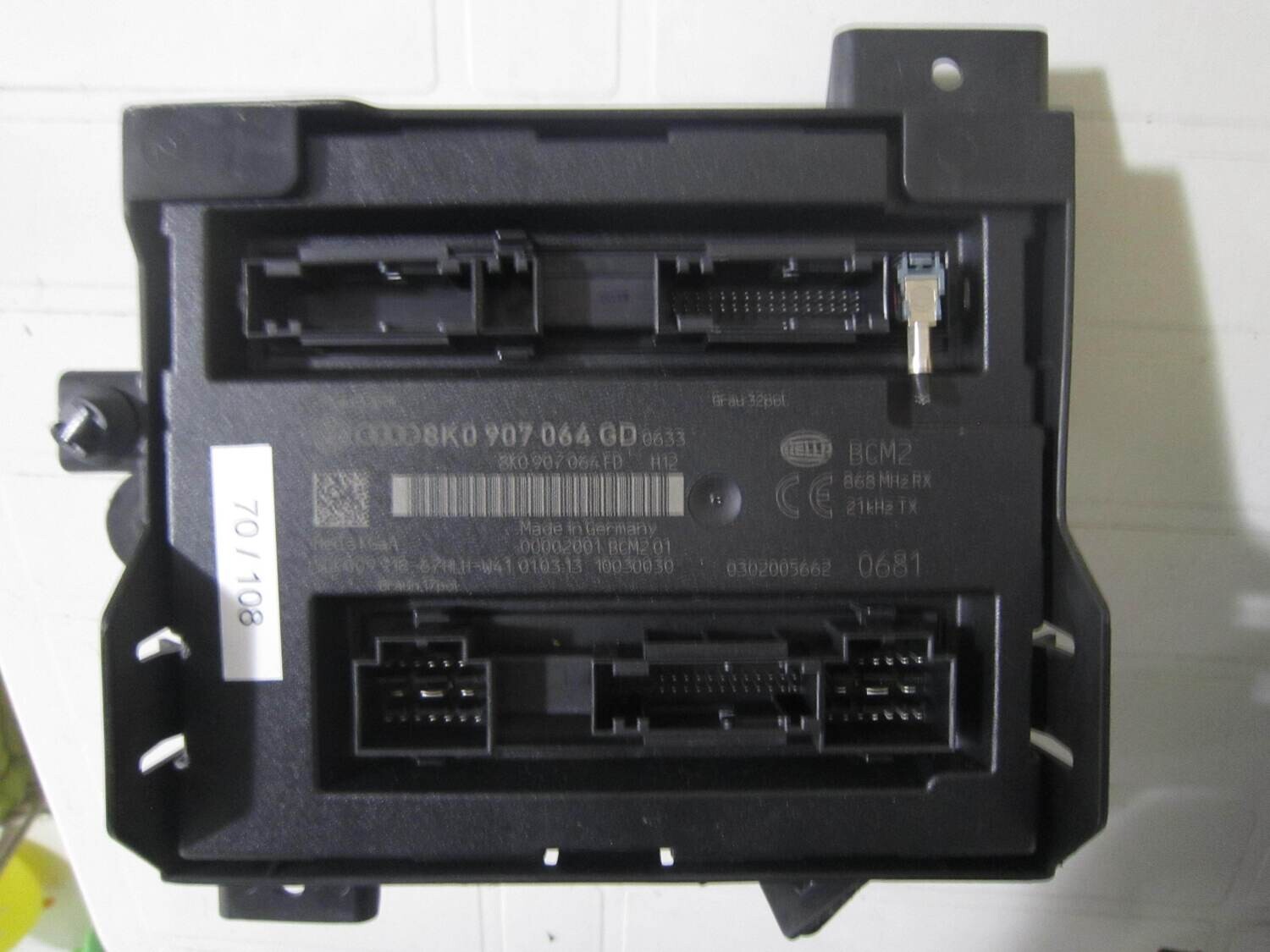 70-108 Centralina Modulo Confort Hella KG 8K0 907 064 GD 8K0907064GD 8K0 907 064 FD 8K0907064FD BCM2.01 AUDI VARIE