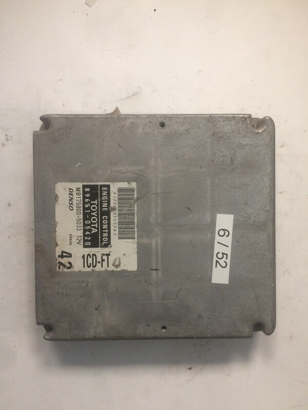 6-52 Centralina Motore Denso 8966105420 MB1758005033 1CDFT TOYOTA  AVENSIS 2.0 D-4D