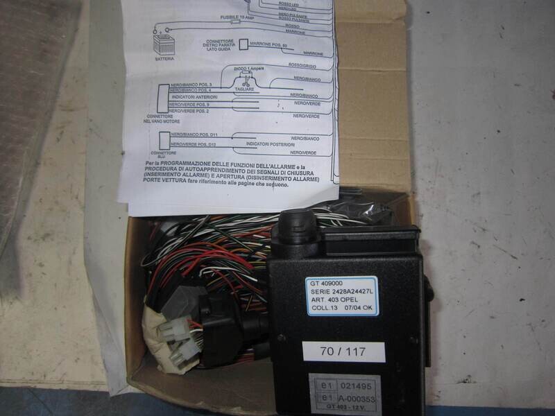 70-117 Modulo Kit Sistema Antifurto Opel GT409000 GT 409000 4060000        OPEL  VECTRA