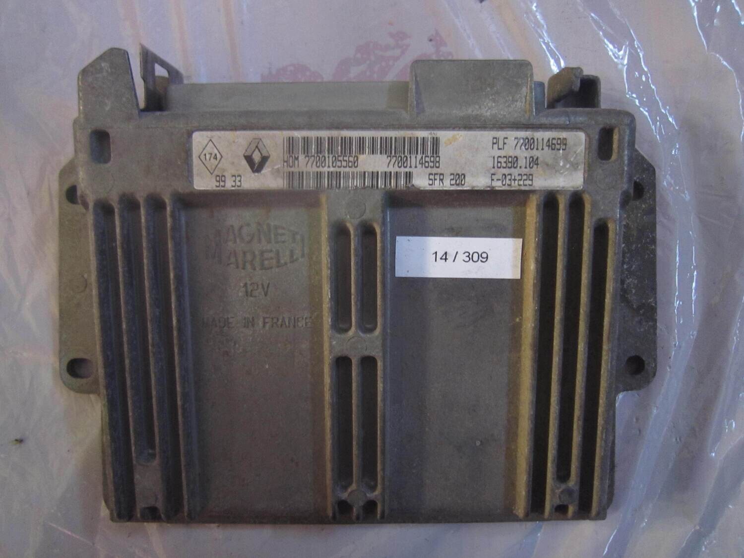 14-309 Centralina Motore Magneti Marelli 7700105560 7700114698 7700114699 SFR 200 RENAULT Benzina CLIO 1.2