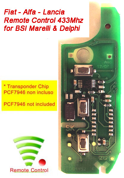 600-5 Telecomando Alfa Romeo / Fiat / Lancia chiave PER BSI MARELLI DELPHI VARIE