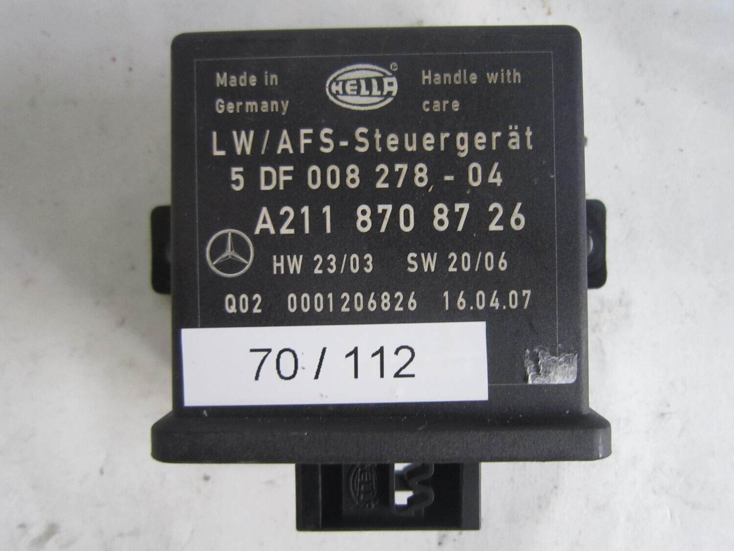 70-112 Centralina Fari Hella KG A211 870 87 26 A2118708726 5 DF 008 278-04 5DF00827804 HW 23/03 SW 20/06 Mercedes ML