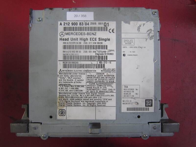 20-358 Navigatore Mercedes A 212 900 83 04 A2129008304 ZGS:001Q1 A2128700489 A2129028602 CLASSE E