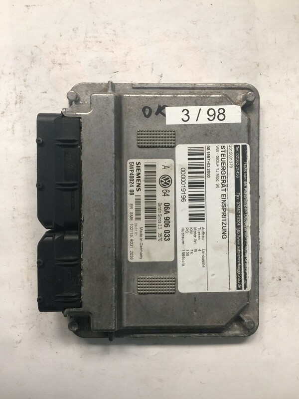 3-98 Centralina Motore Siemens 5WP4002408 5WP40024 08 06A 906 033 06A906033        VOLKSWAGEN GOLF