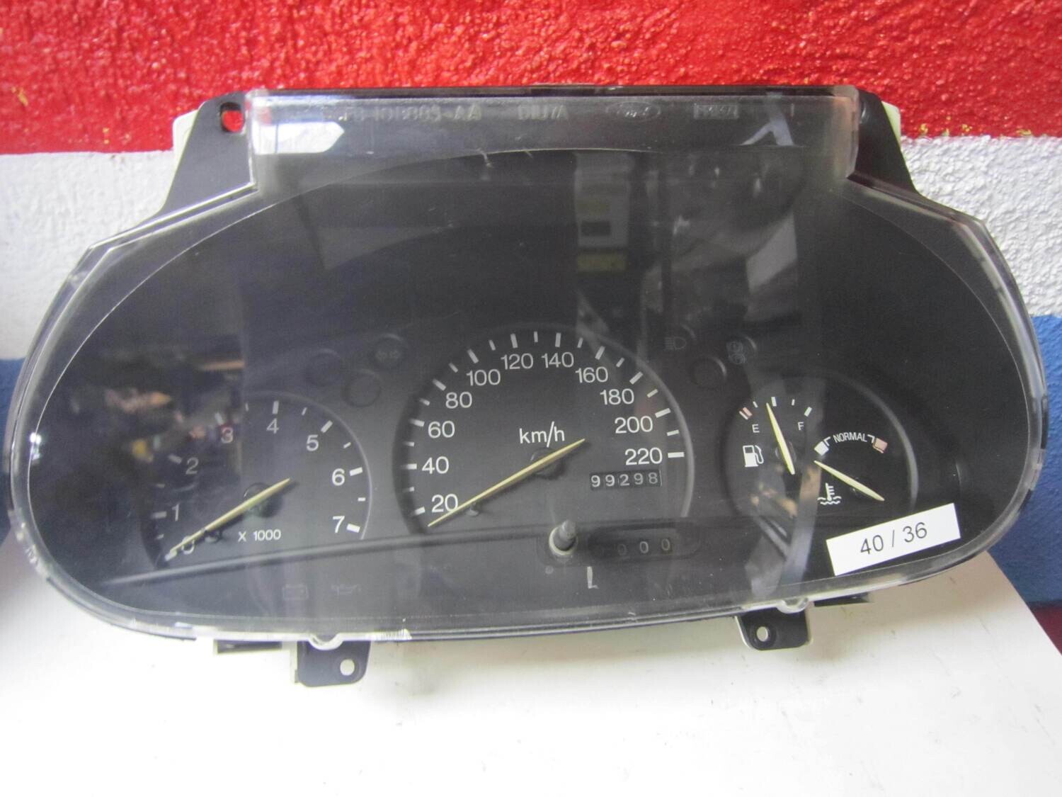 40-36 Quadro Strumenti / Contachilometri Ford 96FB-10848-BA 96FB10848BA DIU 7A DIU7A Benzina ESCORT