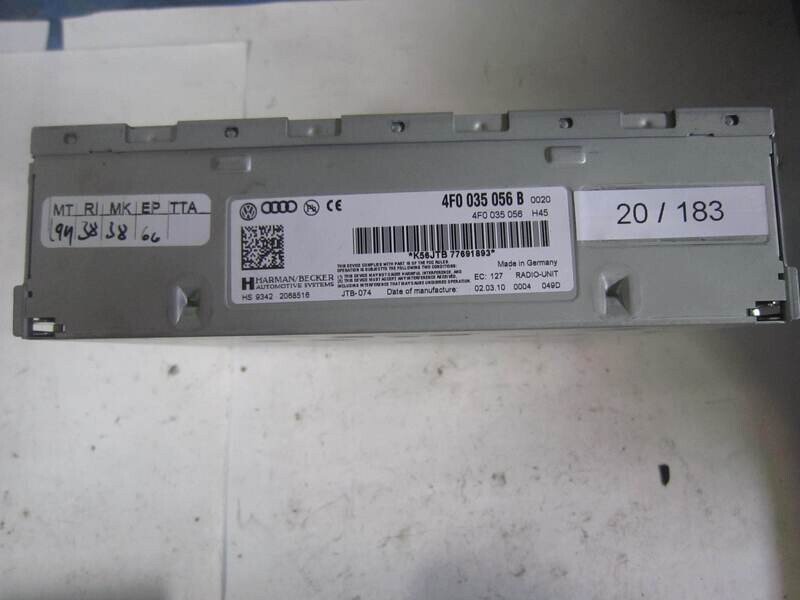 20-183 Componenti Audio/Video Sintonizzatore Harman 4F0 035 056 B JTB 074 AUDI  VARIE
