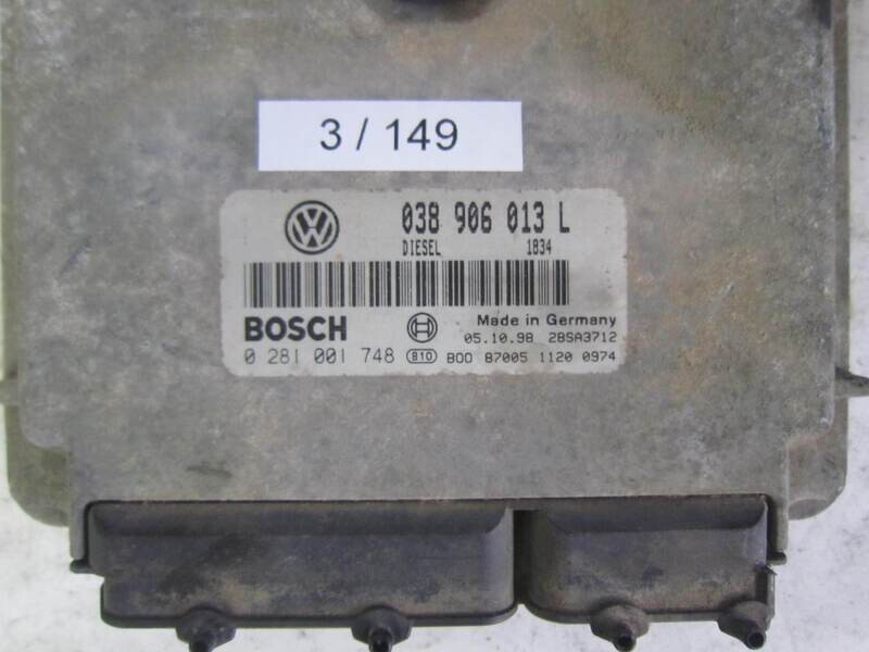 3-149 centralina motore bosch 0 281 001 748 038 906 013 l 28sa3712   seat arosa