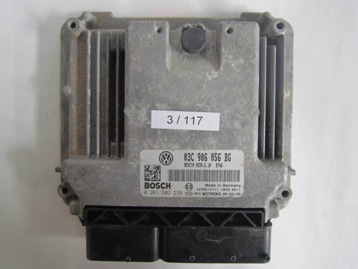 3-117 Centralina Motore Bosch 0 261 S02 238 0261S02238 03C 906 056 BG 03C906056BG 1039S14711 MED9.5.10 VOLKSWAGEN Benzina GOLF 1.4