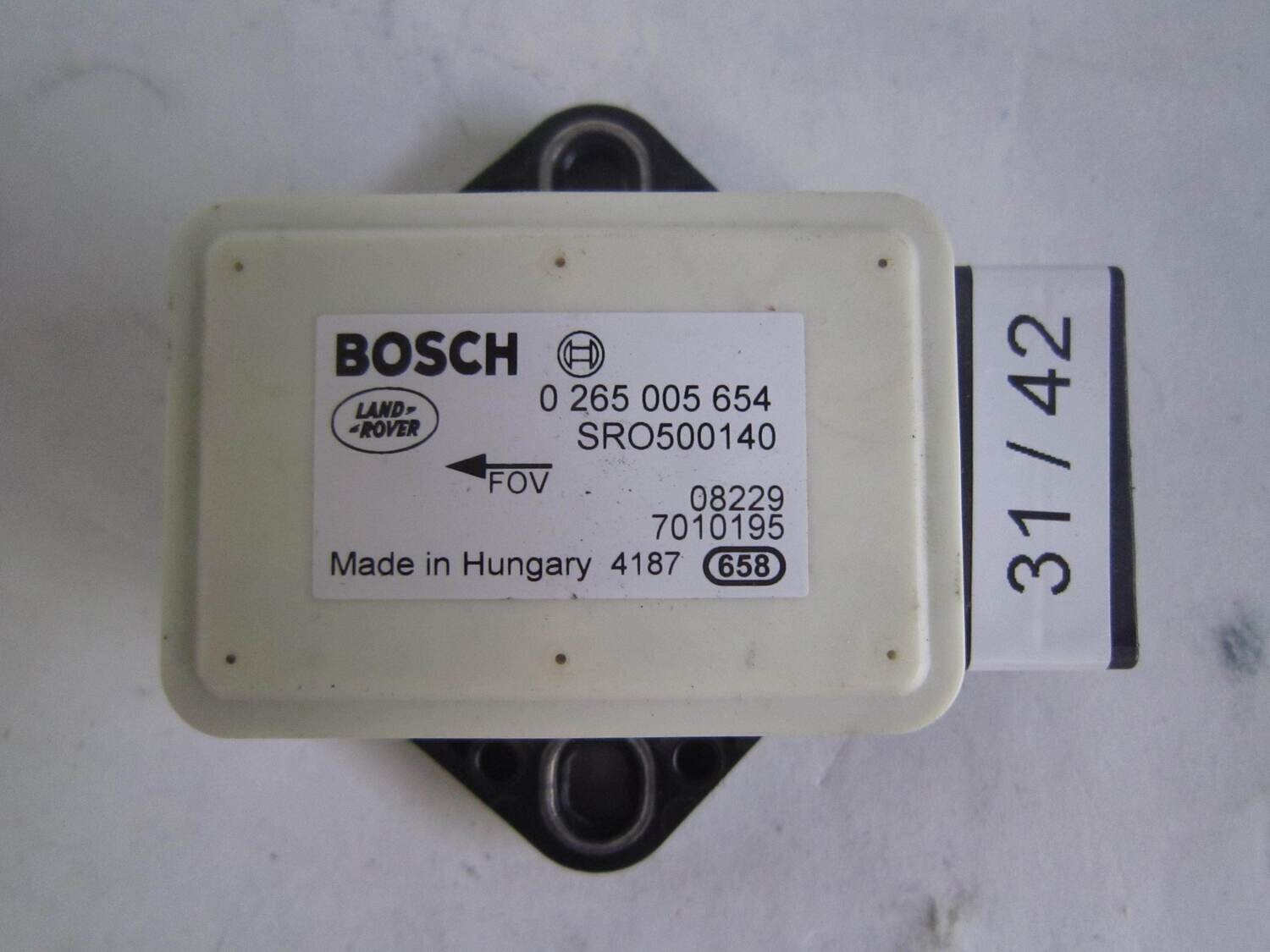 31-42 Sensore Antimbardata Bosch 0 265 005 654 0265005654 SRO500140 LAND ROVER Generica RANGE ROVER SPORT