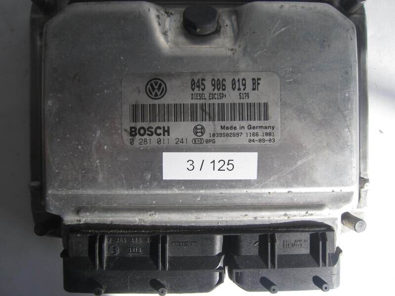 3-125 Centralina Motore Bosch 0 281 011 241 0281011241 045 906 019 BF 045906019BF 1039S02897 EDC15 P VOLKSWAGEN Diesel POLO 1.4