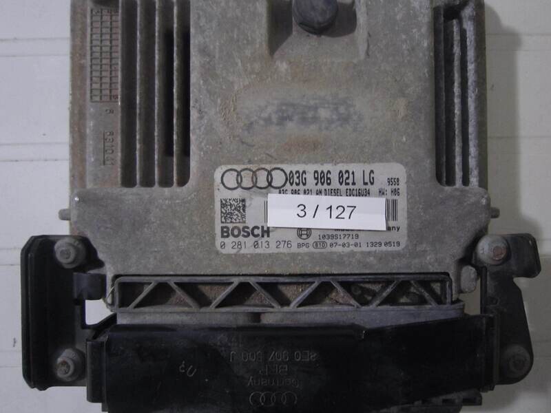 3-127 Centralina Motore Bosch 0 281 013 276 0281013276 03G 906 021 LG 03G906021LG 1039S15967 EDC16U34 HW H02 AUDI Diesel A 3 2.0