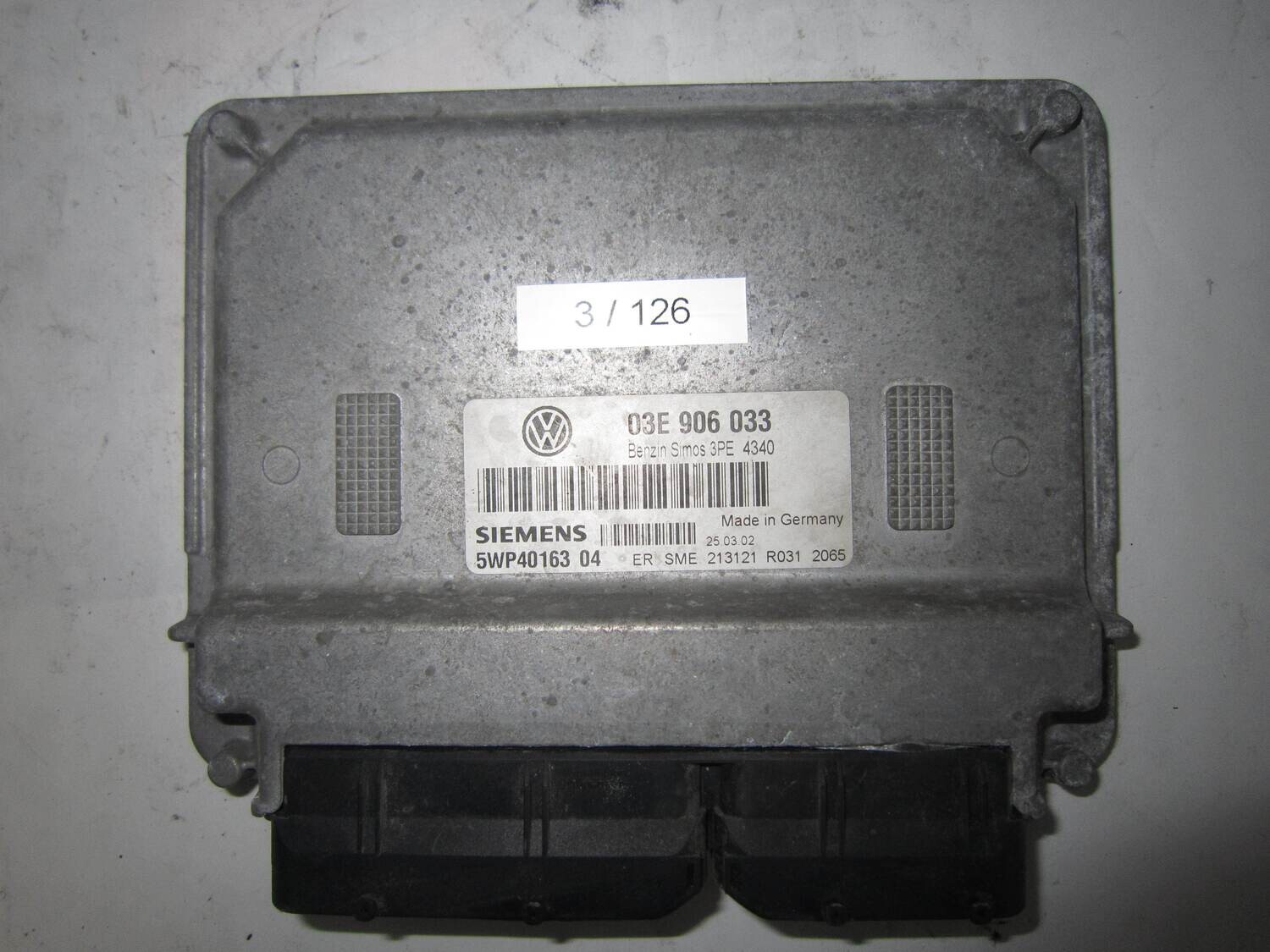 3-126 Centralina Motore Siemens 5WP40163 05 5WP4016305 03E 906 033 03E906033 3PE 4340 213121 R031 2065 VOLKSWAGEN Benzina POLO 1.2