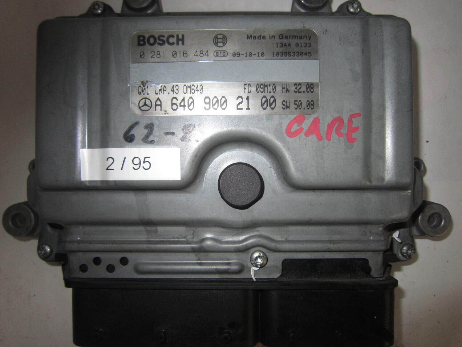 2-95 Centralina Motore Bosch 0 281 016 484 0281016484 A 640 900 21 00 A6409002100 1039S33045 CRA.43 OM640 FD 09M10 HW 32.08   SW 50.08 MERCEDES BENZ Diesel CLASSE  B B 180 2.2