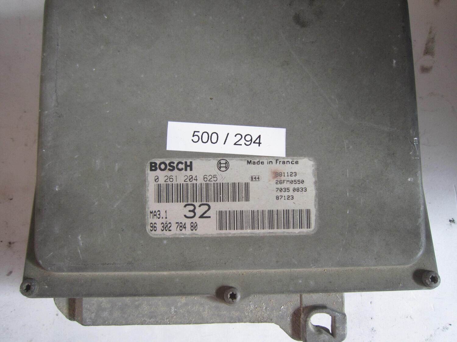 500-294 Centralina Motore Bosch 0 261 204 625 0261204625 96 302 784 80 9630278480 26FM0636 CITROEN / PEUGEOT Benzina 106 SAXO 1.0