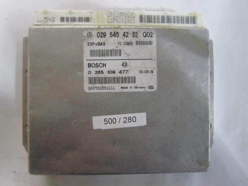 500-280 Centralina ABS ESP HBA Bosch 0 265 109 477 0265109477 029 545 42 32 0295454232 FD 00M08 Mercedes CLASSE  A