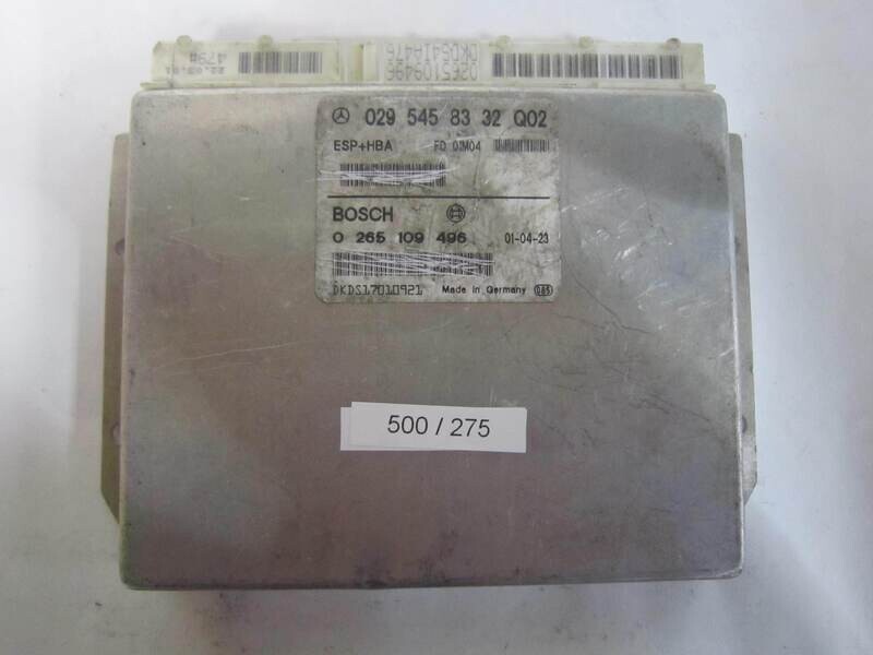 500-275 Centralina ABS ESP HBA Bosch 0 265 109 496 0265109496 029 545 83 32 Q02 0295458332Q02 Mercedes CLASSE  A