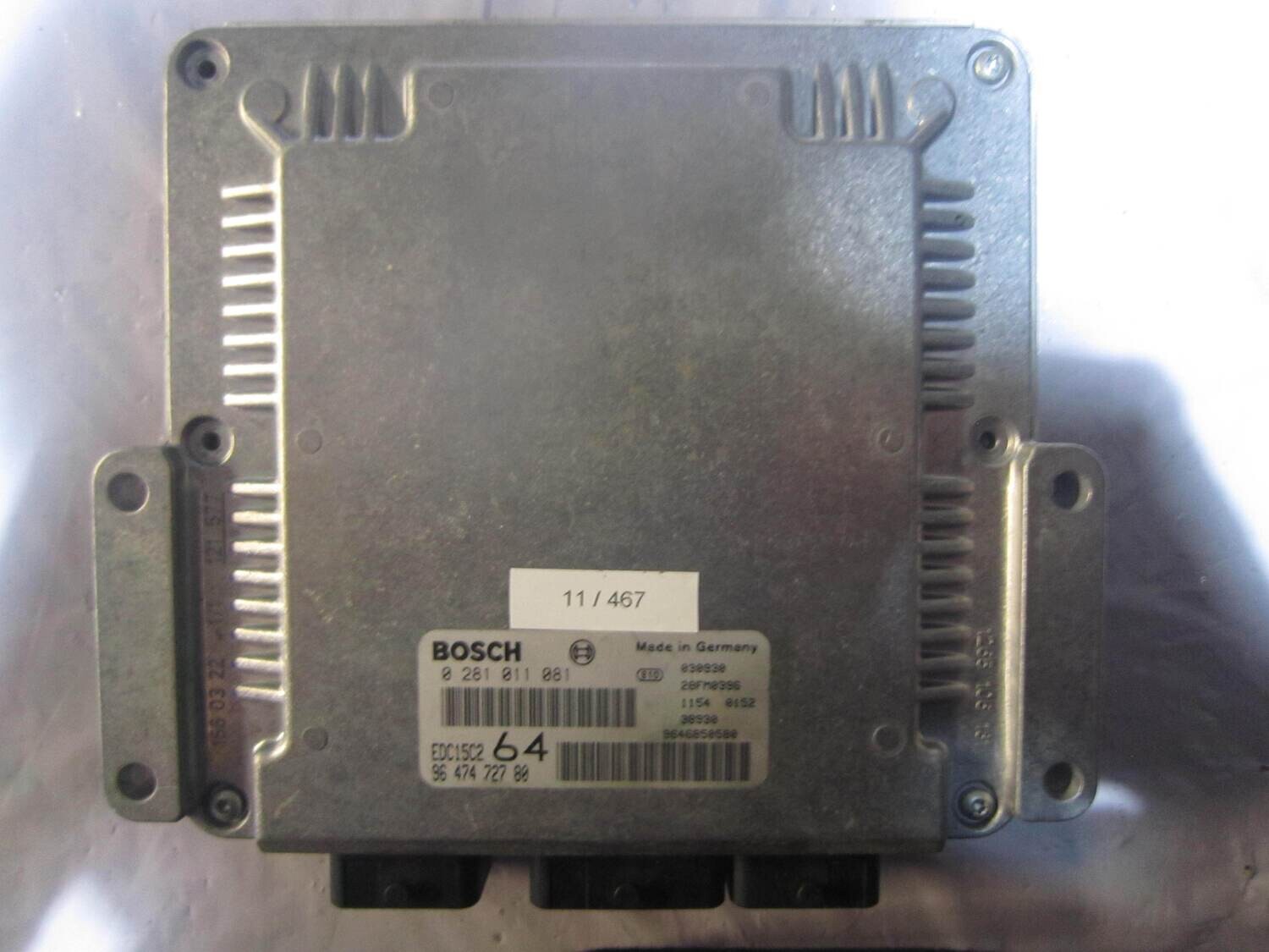 11-467 Centralina Motore Bosch 0 281 011 081 0281011081 96 474 727 80 9647472780 28FM0396 EDC15C2 64 CITROEN / PEUGEOT Diesel 307 2.0