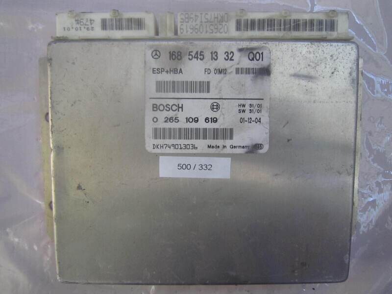 500-332 Centralina ABS ESP HBA Bosch 0 265 109 619 0265109619 168 545 13 32 1685451332 FD 02M04 Mercedes CLASSE A