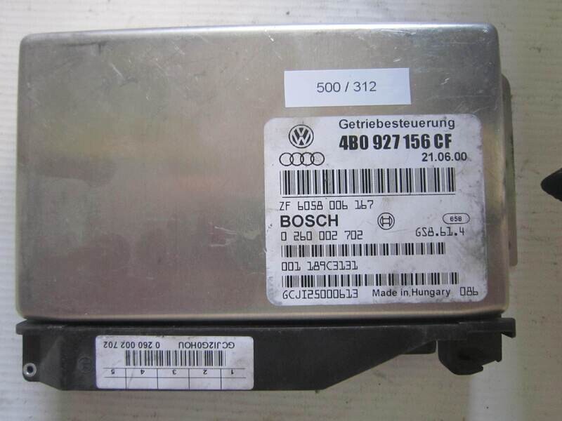 500-312 Centralina Cambio Automatico Bosch 0 260 002 702 0260002702 4B0 927 156 CF 4B0927156CF 001 189C3131 ZF 6058 006 167 AUDI Diesel A 6 2.4