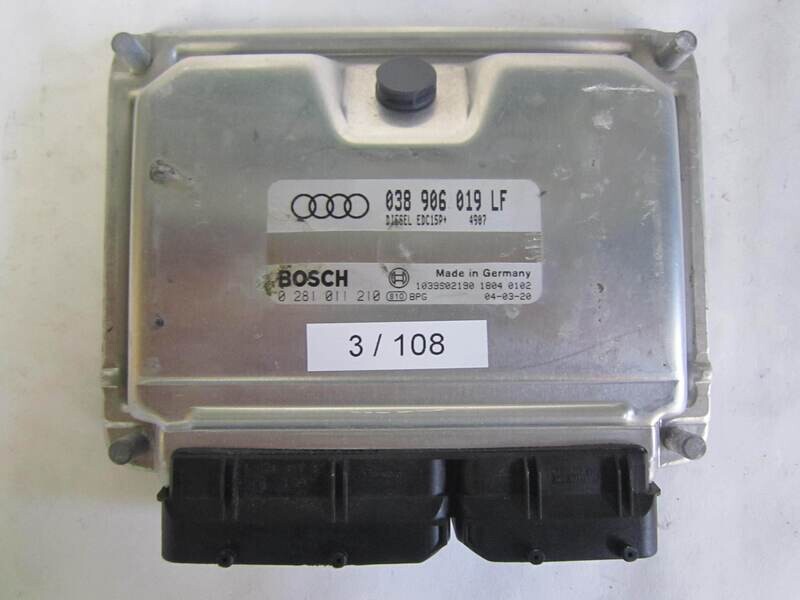 3-108 Centralina Motore Bosch 0 281 011 210 0281011210 038 906 019 LF 038906019LF 1039S02190 EDC15P AUDI Diesel A 4 1.9