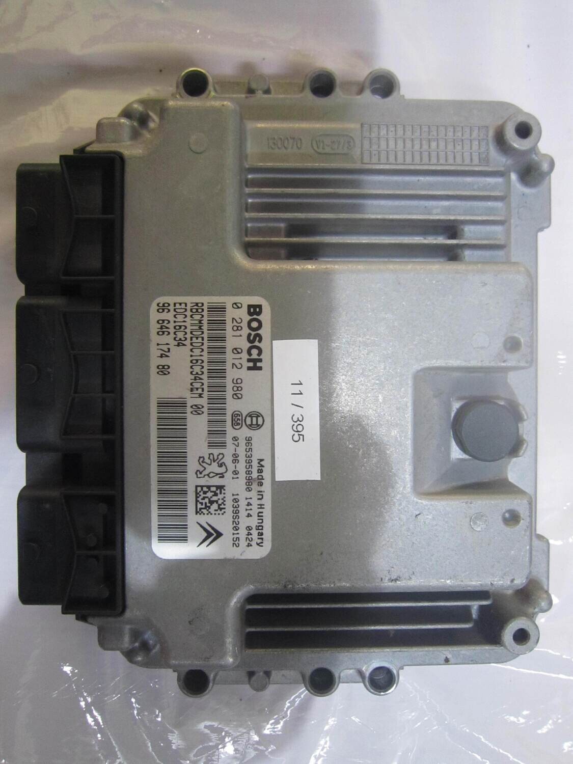 11-395 Centralina Motore Bosch 0 281 012 980 0281012980 96 646 174 80 9664617480 1039S20152 EDC16C34 CITROEN / PEUGEOT Diesel C 4