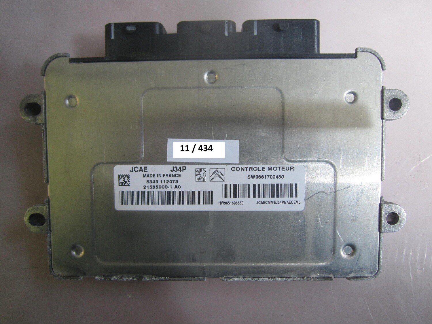 11-434 Centralina Motore Johnson Controls 21585900-1 A0 215859001A0 SW9661700480 6012 151586 JCAE J34P CITROEN / PEUGEOT Benzina C 2 1.4