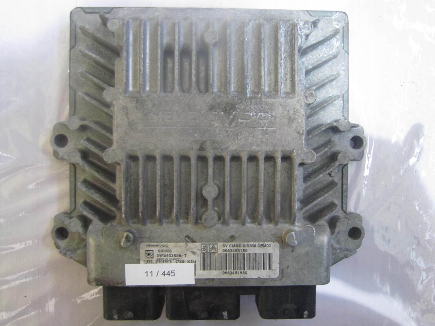 11-445 Centralina Motore Siemens 5WS40285E-T 5WS40285ET 9663483180 9653451880 SID 806 CITROEN / PEUGEOT Diesel 207 1.4