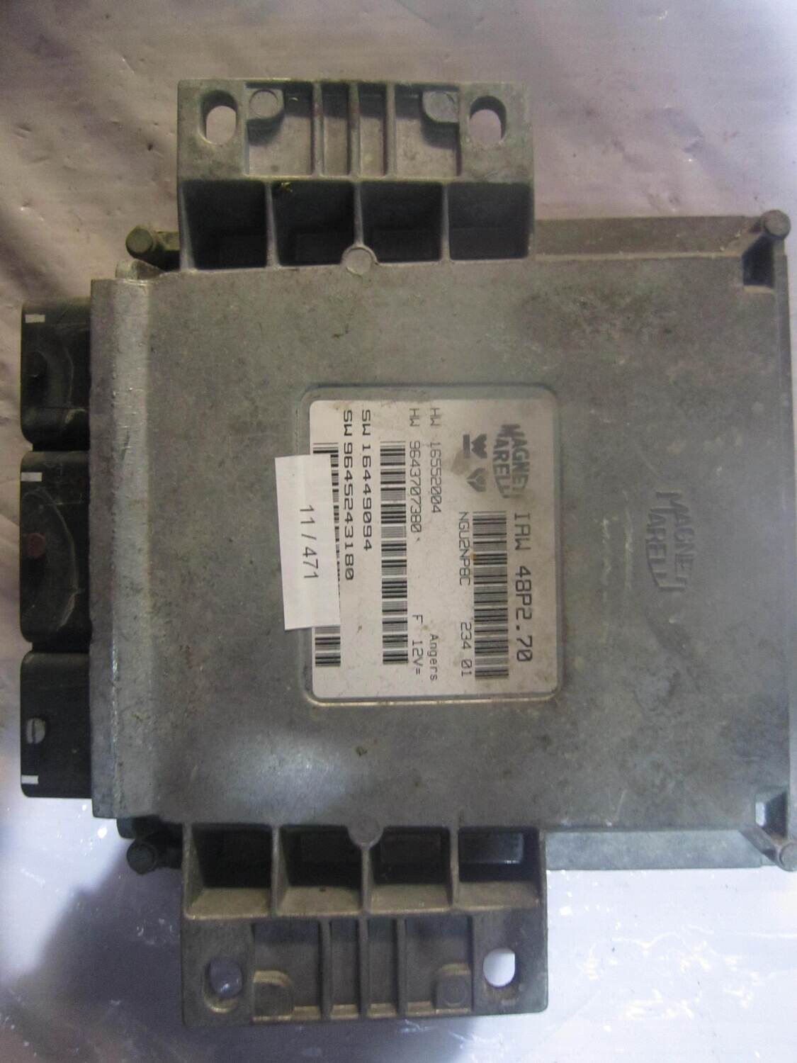 11-471 Centralina Motore Magneti Marelli 16552004 16449094 IAW 48P2.70 HW 9643707380 9645243180 CITROEN / PEUGEOT BENZINA 206 1.6