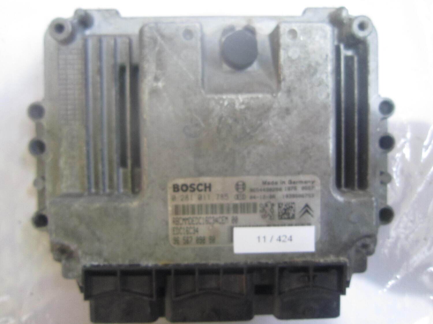 11-424 Centralina Motore Bosch 0 281 011 785 0281011785 96 567 098 80 9656709880 1039S06753 EDC16C34 CITROEN / PEUGEOT Diesel C 3 1.4