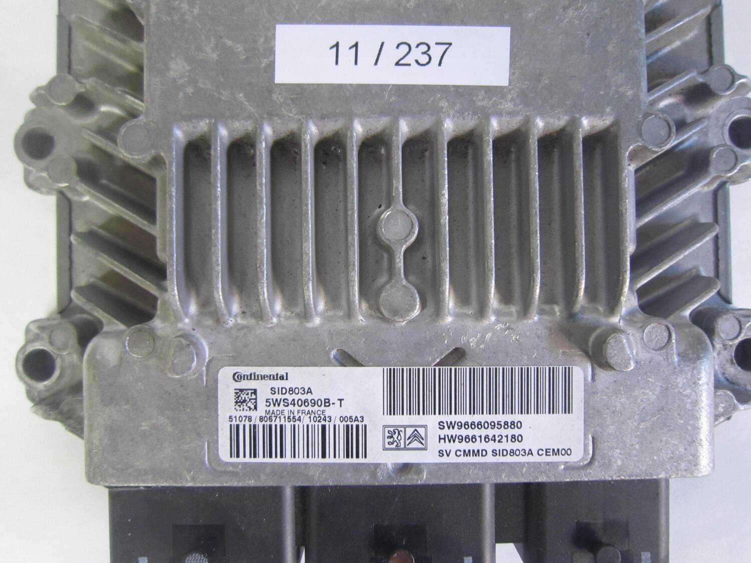 11-237 centralina motore continental 5ws40690 bt 9666095880 9661642180 sid803a  citroen / peugeot varie