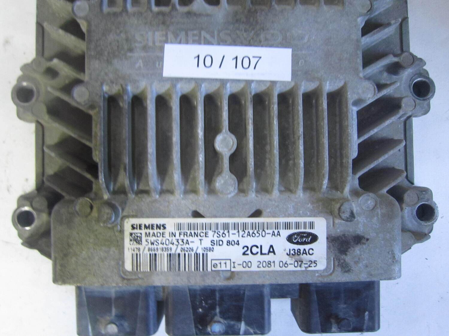 10-107 centralina motore siemens 5ws40433a-t 7s61-12a650-aa 2cla j38ac sid 804 _- ford fiesta