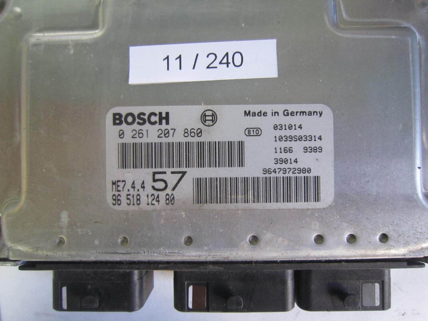 11-240 centralina motore bosch 0 261 207 860 96 518 124 80 1039s03314 me7.4.4  citroen / peugeot c 3