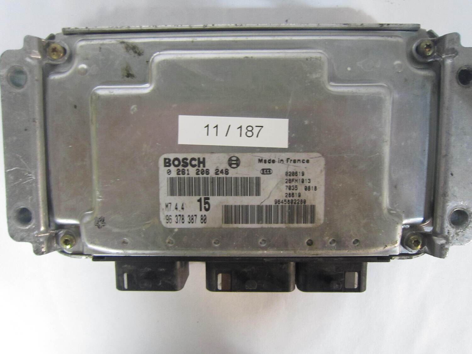 11-187 Centralina Motore Bosch 0261206246 0 261 206 246 96 378 387 80 9637838780 26FM1013  M7.4.4 15 M74415   CITROEN / PEUGEOT  106 1.1