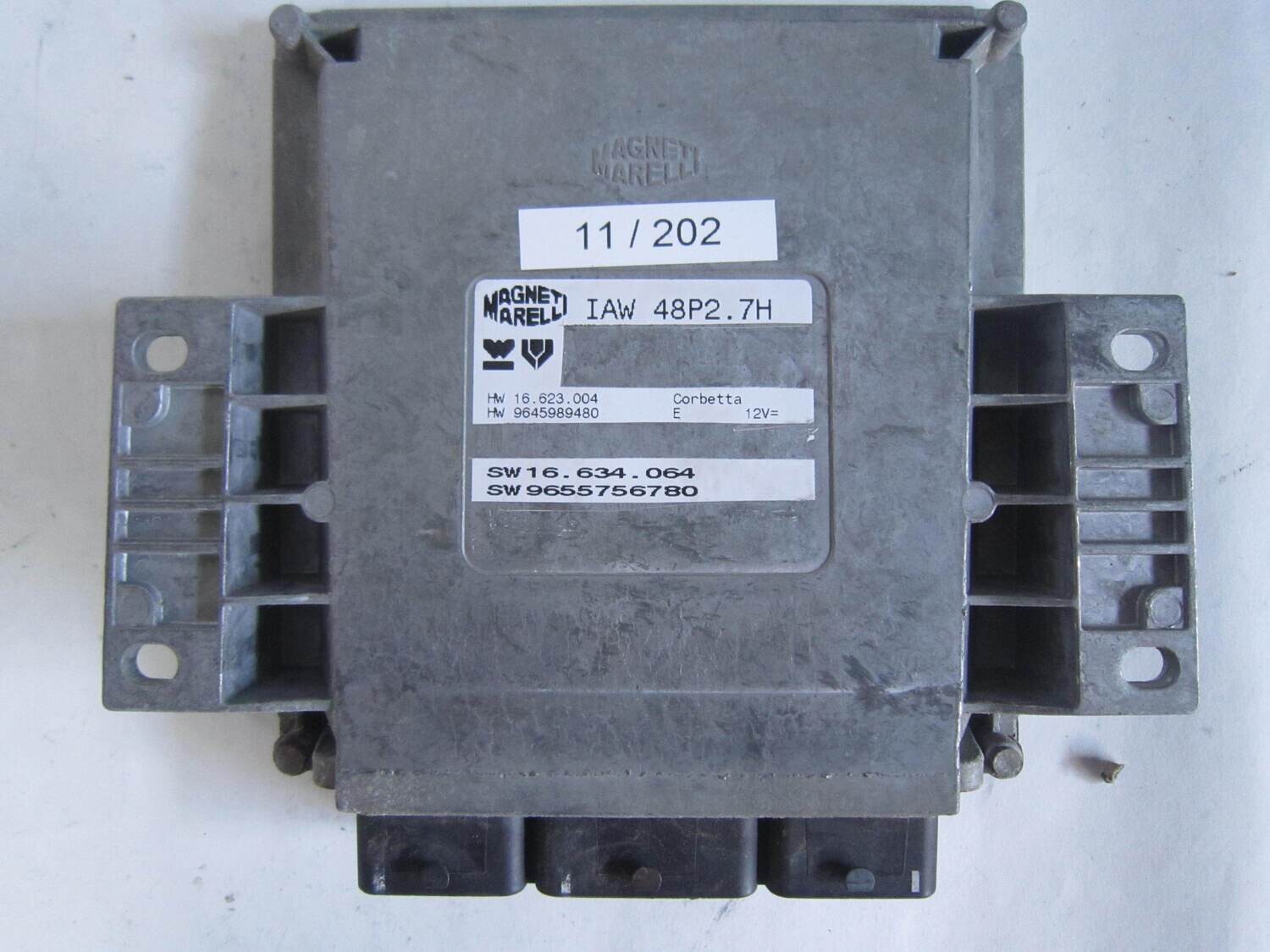 11-202 Centralina Motore Magneti Marelli IAW48P27H IAW 48P2.7H 16.623.004  9645989480  SW 16.634.044 SW16634044   CITROEN / PEUGEOT  206 1.6