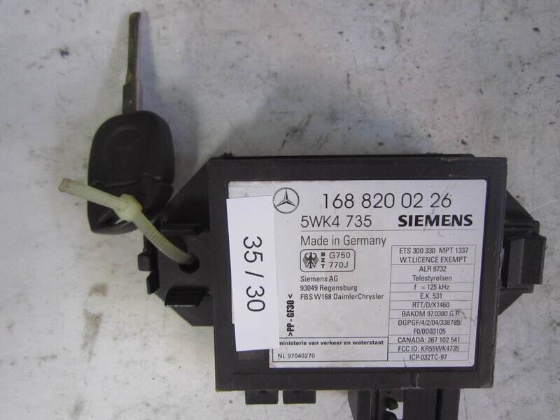 35-30 Centralina Immobilizer Siemens 5WK4 735 5WK4735 168 820 02 26 1688200226 MERCEDES BENZ Generica CLASSE  A