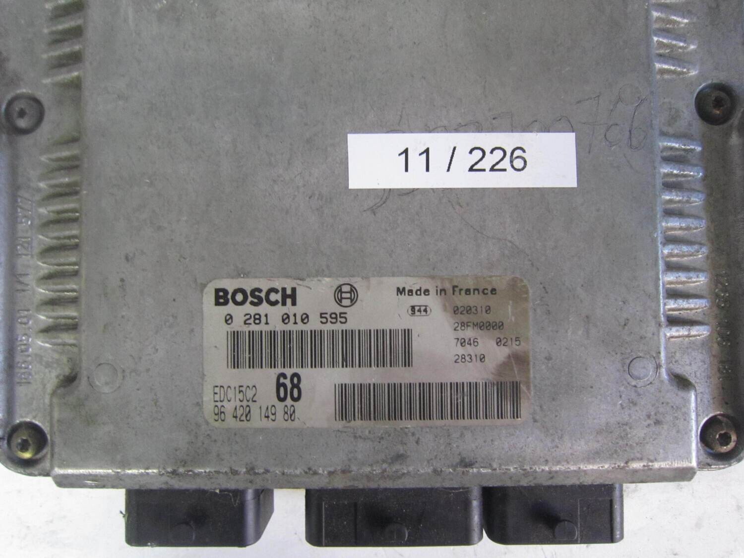 11-226 centralina motore bosch 0 281 010 595 96 420 149 80 28fm0000 edc15c2  citroen / peugeot picasso